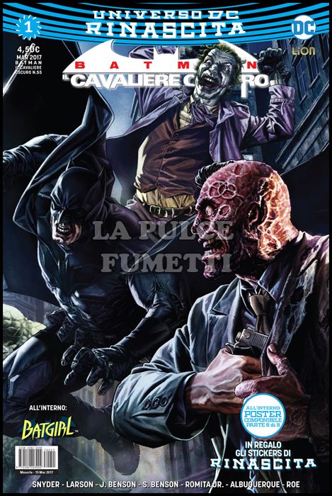 BATMAN IL CAVALIERE OSCURO #    55 - BATMAN IL CAVALIERE OSCURO 1 - RINASCITA + STICKERS + POSTER ( 6 DI 9 )